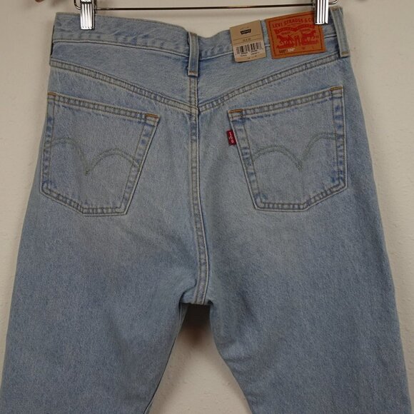 Levi's 501 Jeans Women's Size 29x30 Blue Denim 150th Anniversary Floral Patch . - Picture 6 of 13